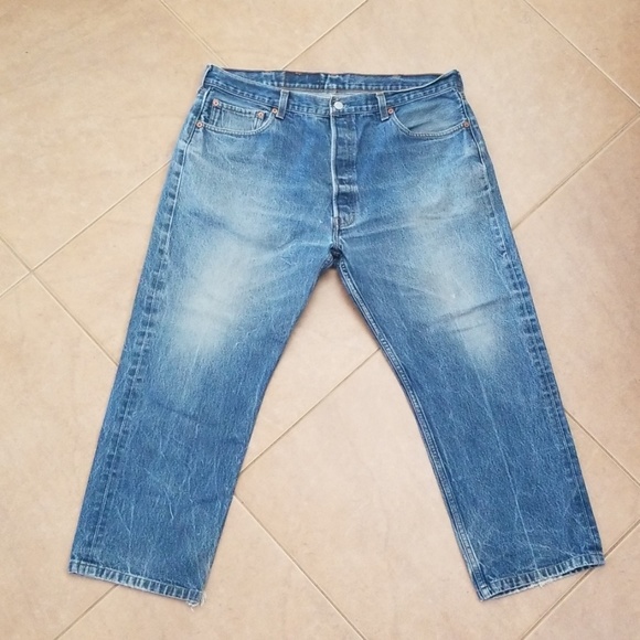 VTG/Y2K Levi's 501 Button Fly Light Jeans - Picture 2 of 8